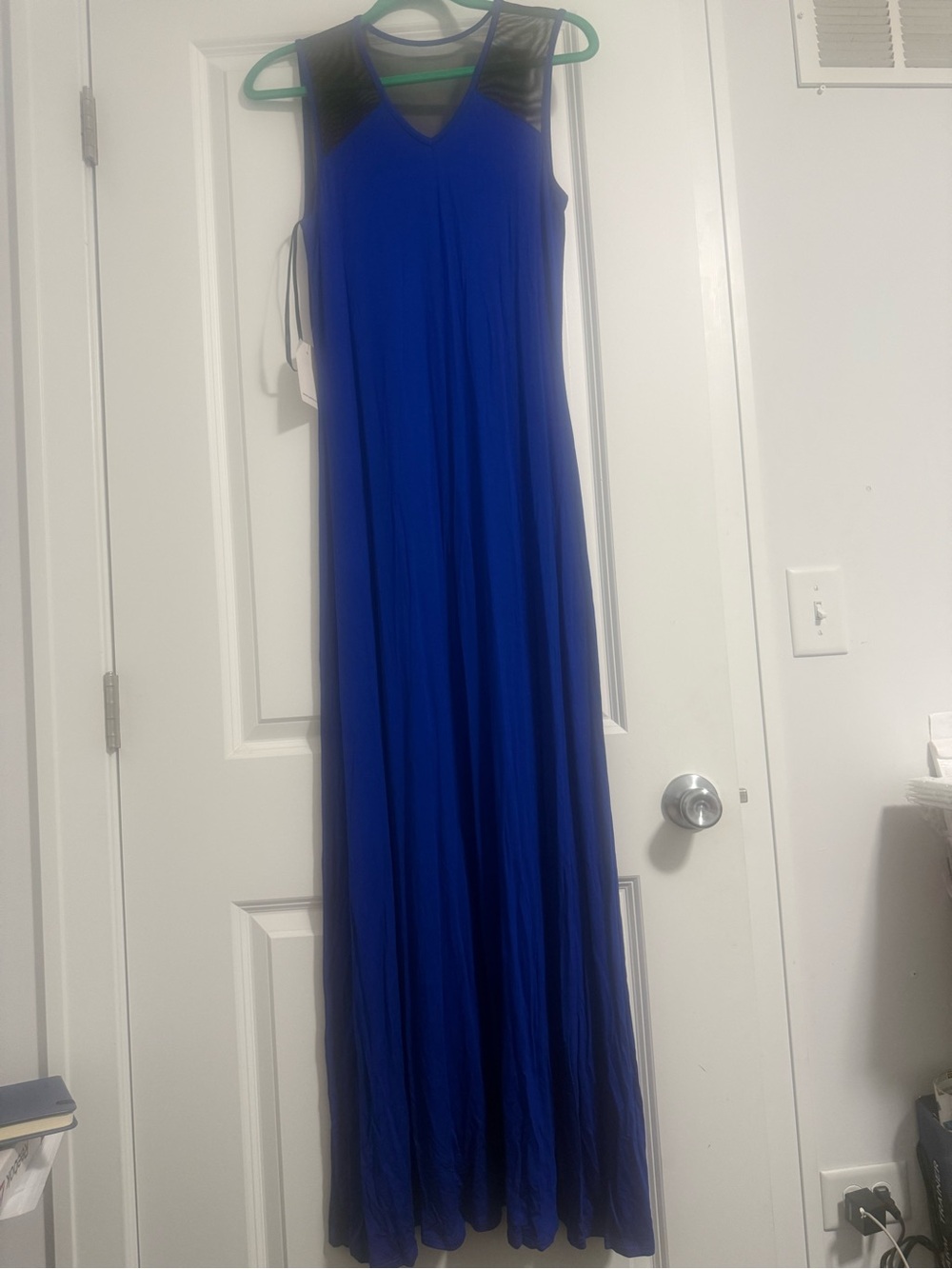 Cache Royal Blue Sleeveless Maxi Dress with V-Neck